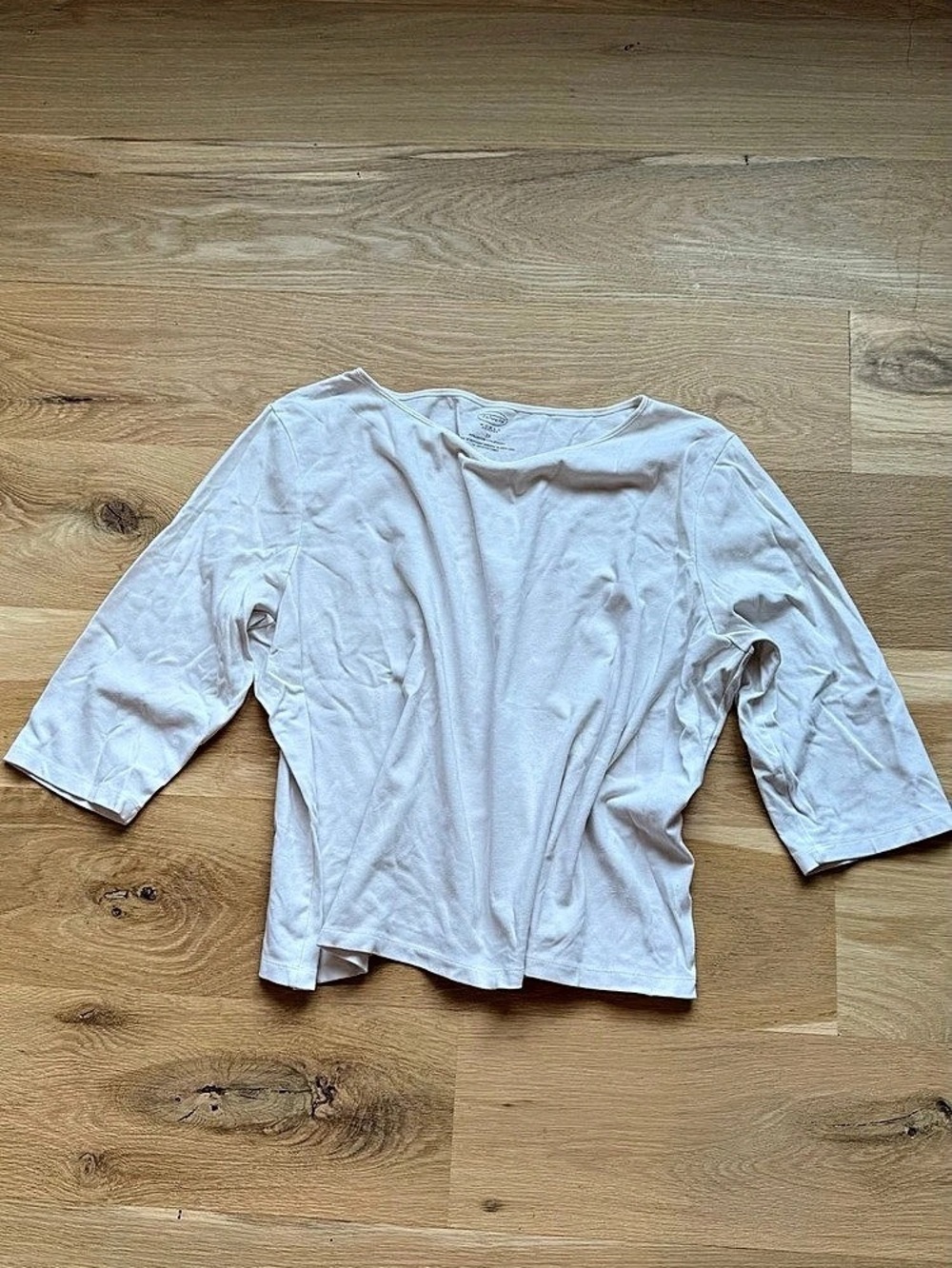 Talbots Bateau Neck Tee White Short Sleeve Top Size 3X